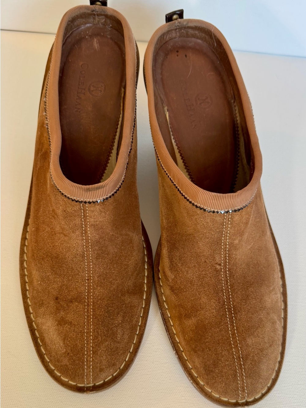 Cole Haan Women’s Brown Suede Wedge Mules size 8